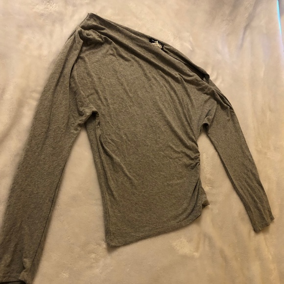 The Art of Style Uplift Off the Shoulder Top Heather Gray - Picture 2 of 4